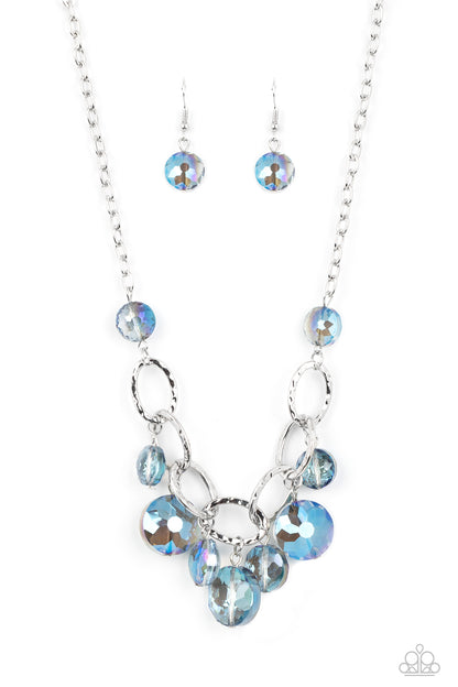 Paparazzi Rhinestone River Blue Short Necklace - P2WH-BLXX-464XX