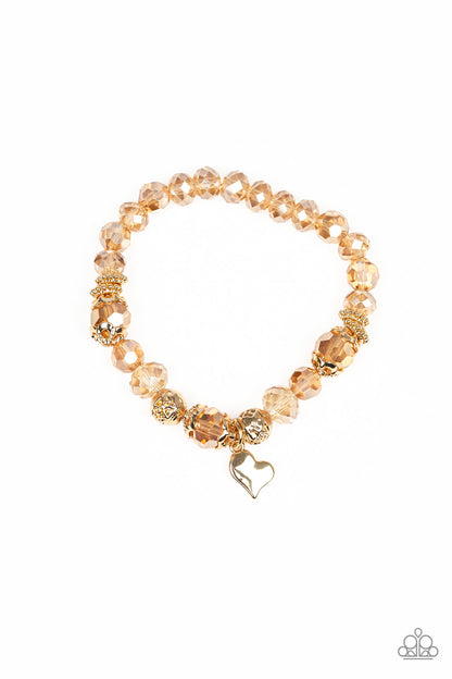 Paparazzi Right On The Romance Gold Bracelet - P9WH-GDXX-110XX
