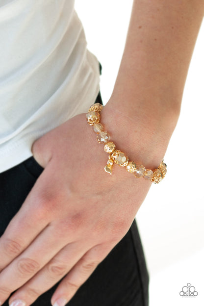 Paparazzi Right On The Romance Gold Bracelet - P9WH-GDXX-110XX