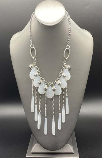 Paparazzi Roaring Riviera White Short Necklace - Fashion Fix Exclusive May 2020