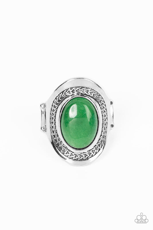 Paparazzi Rockable Refinement Green Ring - P4SE-GRXX-138XX