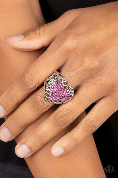 Paparazzi Romantic Escape Pink Ring - P4WH-PKXX-251XX