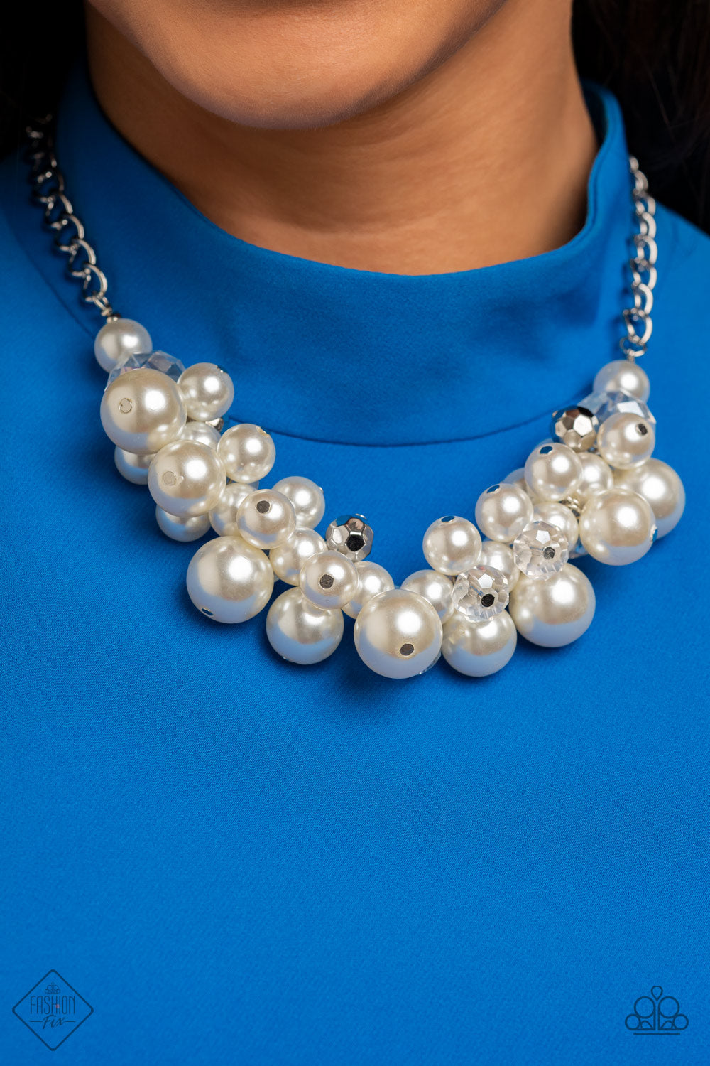 Paparazzi Romantically Reminiscent White Necklace - Fashion Fix Fiercely 5th Avenue January 2022