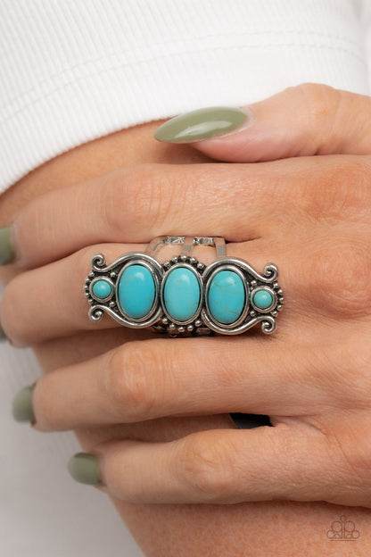 Paparazzi Roswell Relic Blue Ring - P4SE-BLXX-235XX