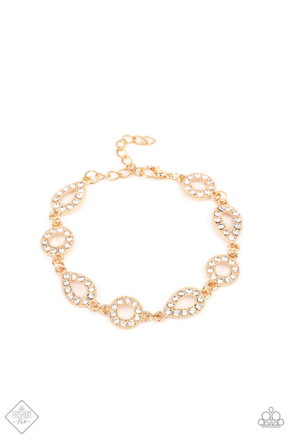Paparazzi Royally Refined Gold Clasp Bracelet - Fashion Fix Fiercely 5th Avenue April 2021