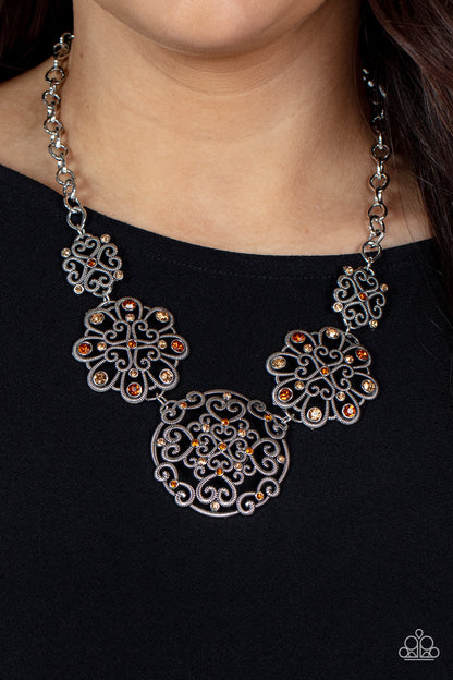 Paparazzi Royally Romantic Brown Short Necklace - P2ST-BNXX-065XX