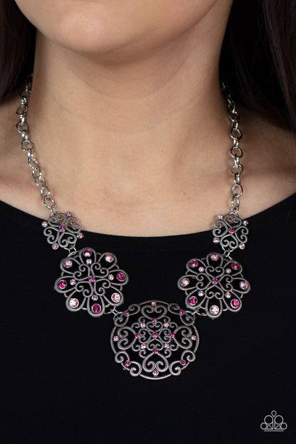 Paparazzi Royally Romantic Pink Short Necklace - P2ST-PKXX-111XX