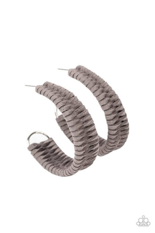 Paparazzi Rural Guru Silver Post Hoop Earrings - P5HO-SVXX-300XX
