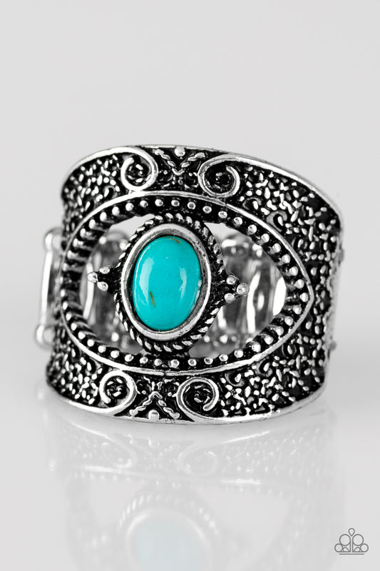 Paparazzi Rural Relic Blue Stone Ring