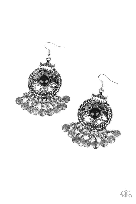 Paparazzi Rural Rhythm Black Fishhook Earrings - P5ST-BKXX-006XX