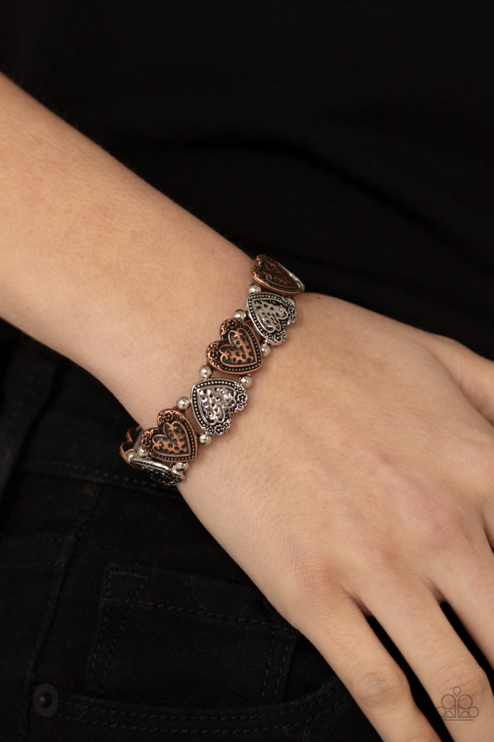 Paparazzi Rustic Heartthrob Multi Stretch Bracelet - P9WH-MTXX-121XX