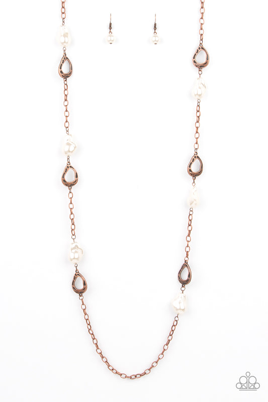 Paparazzi Rustic Refinery Copper Long Necklace - P2RE-CPXX-186XX