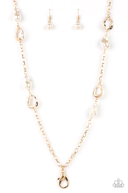 Paparazzi Rustic Refinery Gold Lanyard Long Necklace