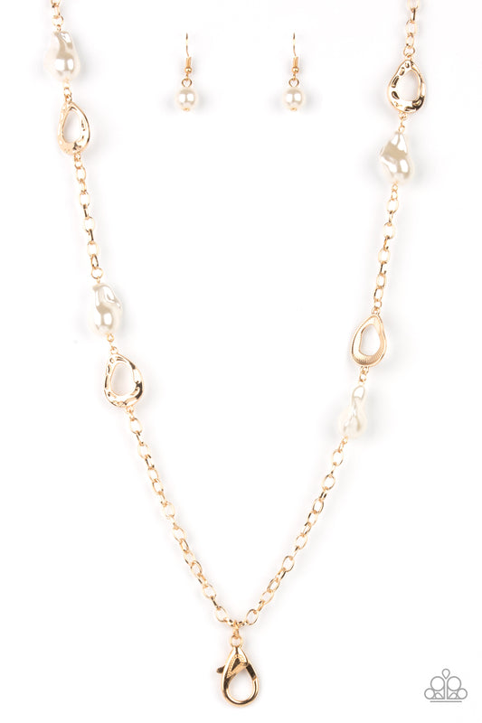 Paparazzi Rustic Refinery Gold Lanyard Long Necklace