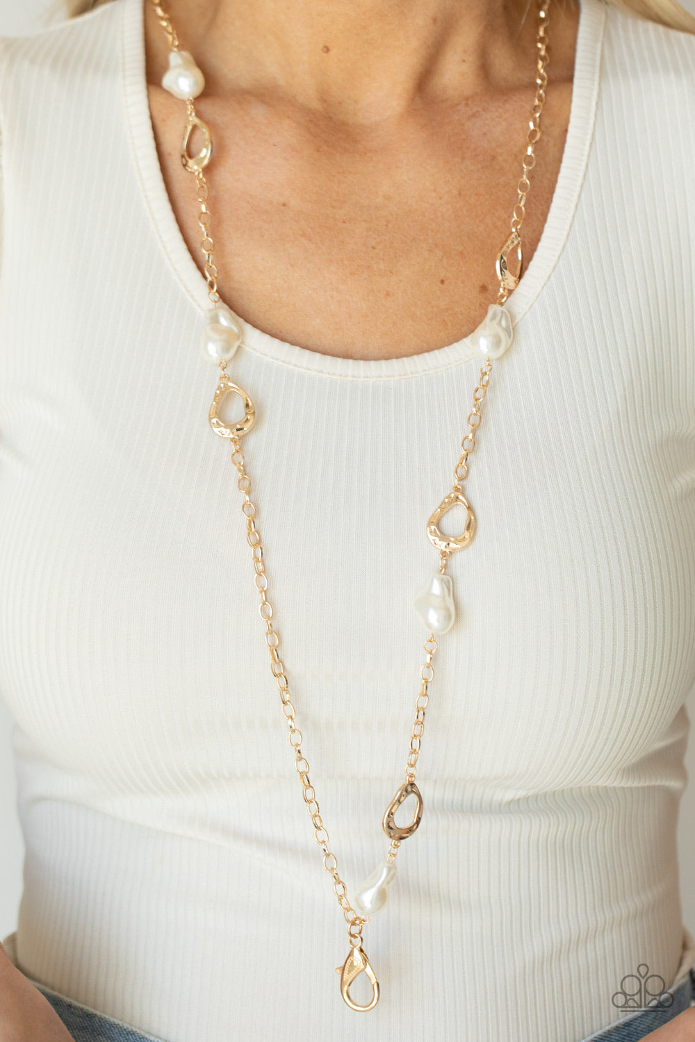 Paparazzi Rustic Refinery Gold Lanyard Long Necklace