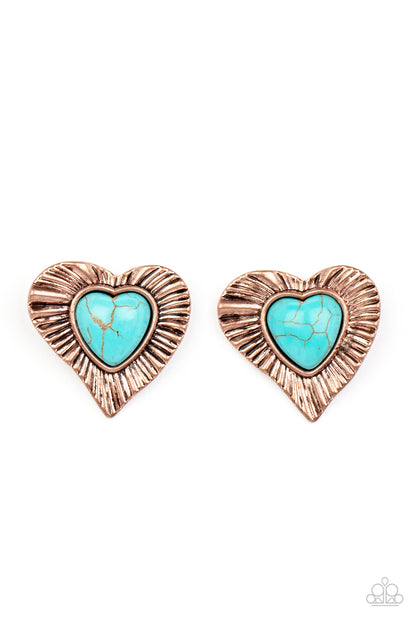 Paparazzi Rustic Romance Copper Post Earrings - P5PO-CPXX-041XX