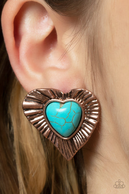 Paparazzi Rustic Romance Copper Post Earrings - P5PO-CPXX-041XX