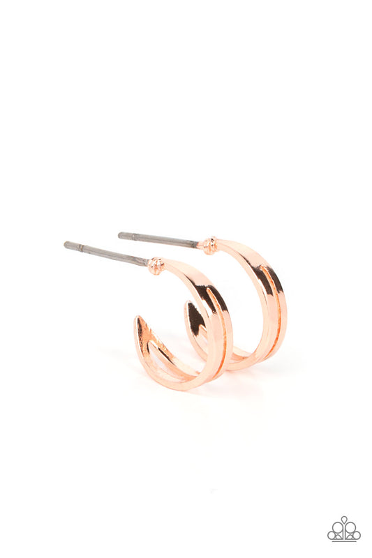 Paparazzi SMALLEST of Them All Rose Gold Post Hoop Earrings - P5HO-GDRS-278XX