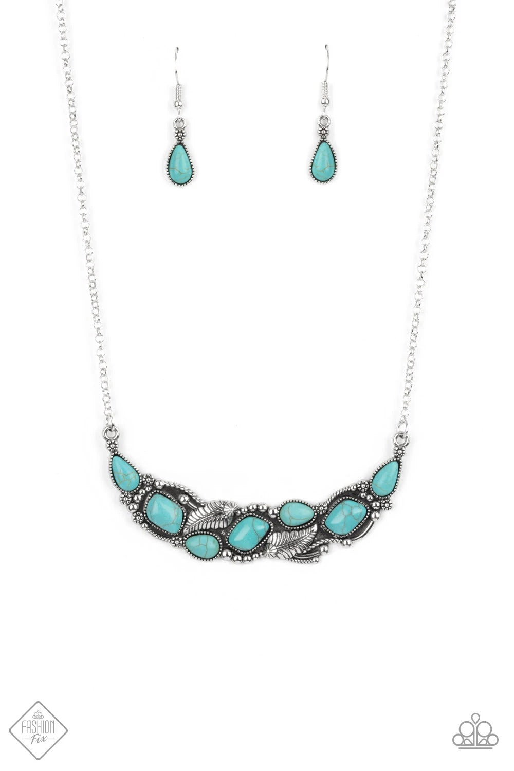 Paparazzi Cottage Garden Blue Short Necklace - Fashion Simply Santa Fe July 2021