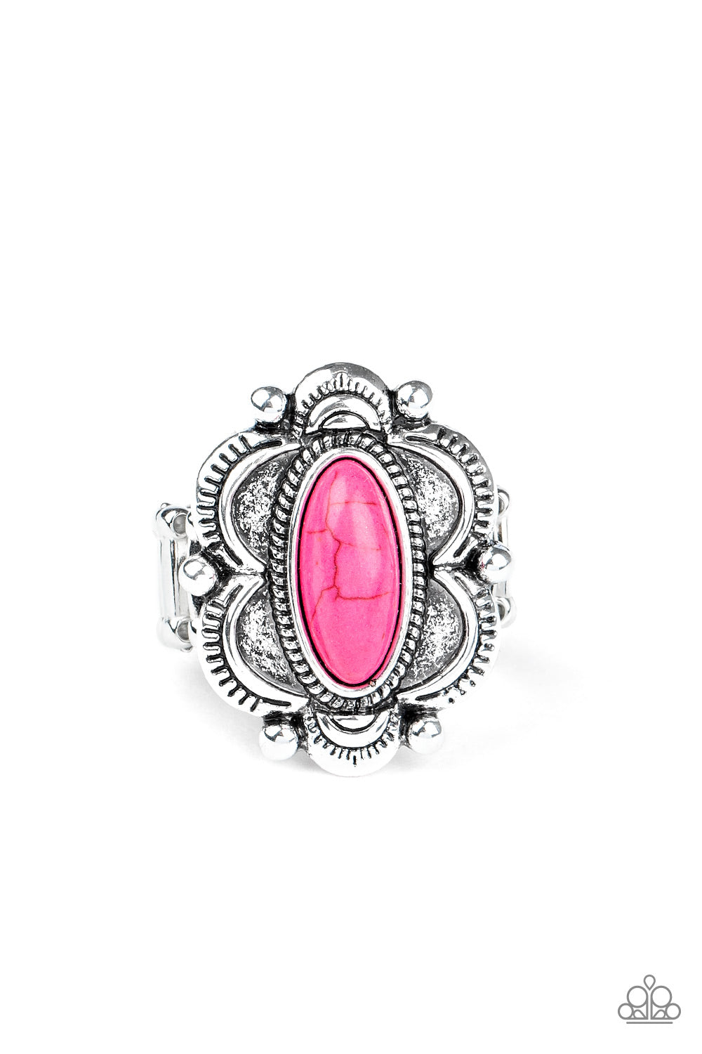 Paparazzi Sage Garden Pink Stone Ring