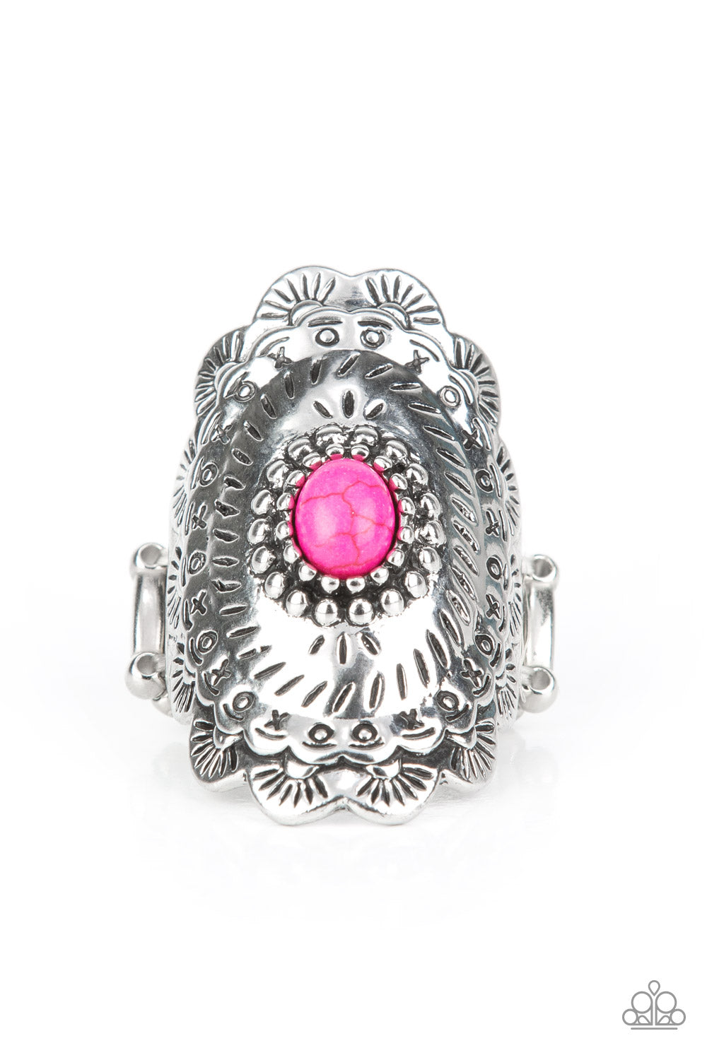 Paparazzi Sagebrush Sea Pink Ring - P4SE-PKXX-096XX