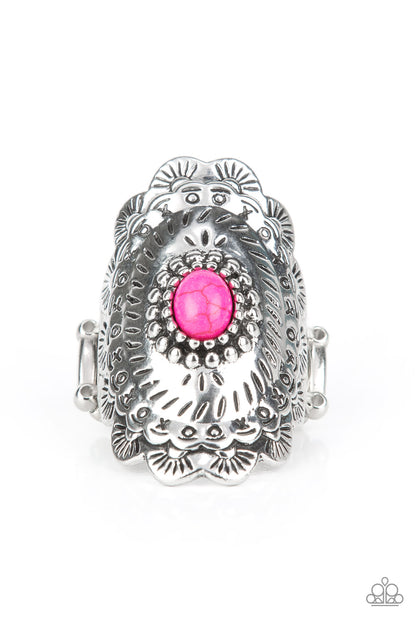 Paparazzi Sagebrush Sea Pink Ring - P4SE-PKXX-096XX