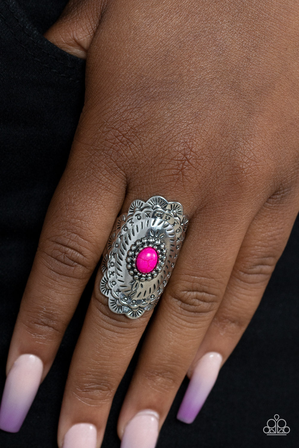 Paparazzi Sagebrush Sea Pink Ring - P4SE-PKXX-096XX