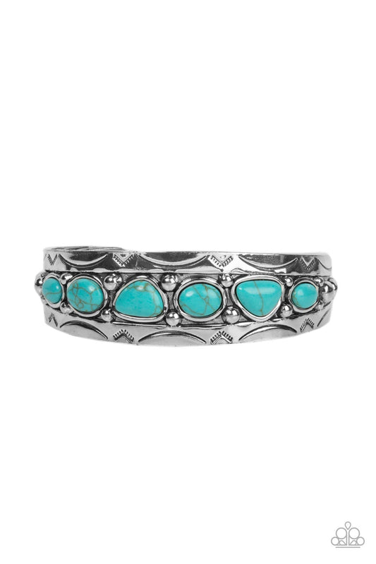 Paparazzi Saguaro Sultan Blue Cuff Bracelet - P9SE-BLXX-398XX