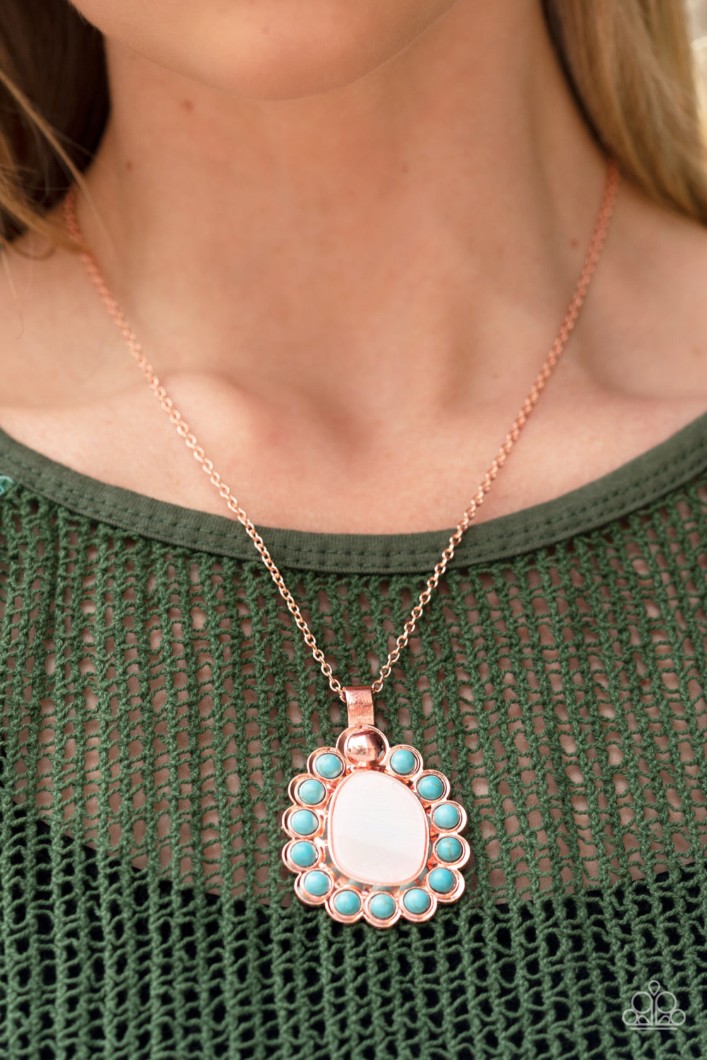 Paparazzi Sahara Sea Copper Short Necklace - P2SE-CPXX-158XX