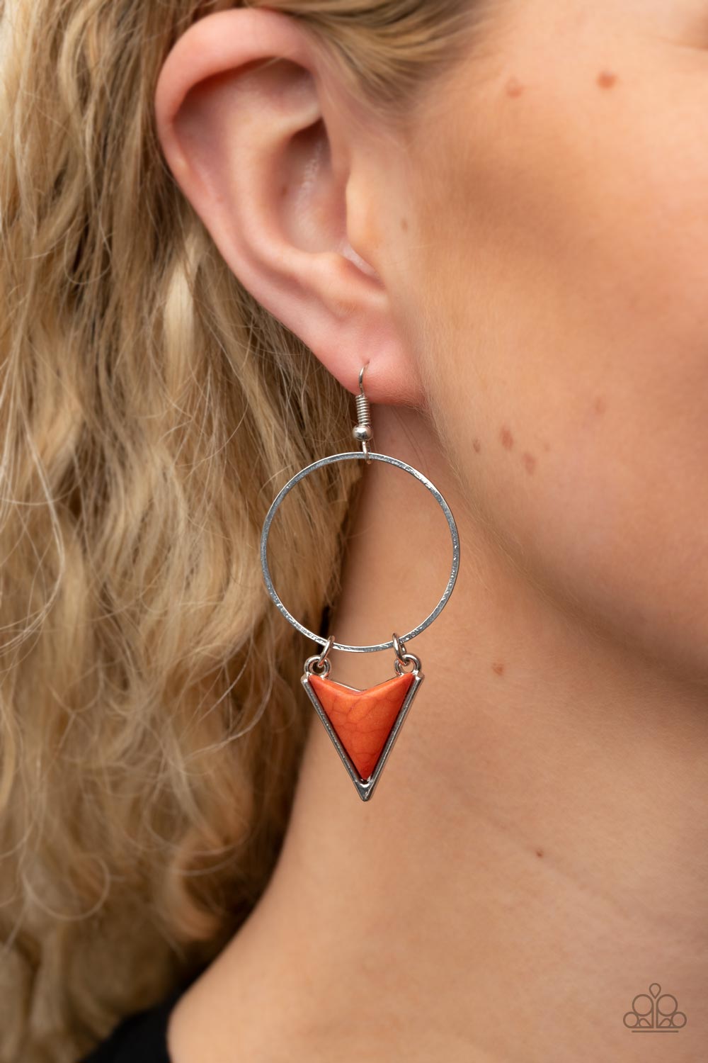 Paparazzi Sahara Shark Orange Fishhook Earrings - P5SE-OGXX-157XX