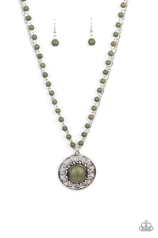 Paparazzi Sahara Suburb Green Short Necklace - Convention Release 2021 - P2SE-GRXX-241XX