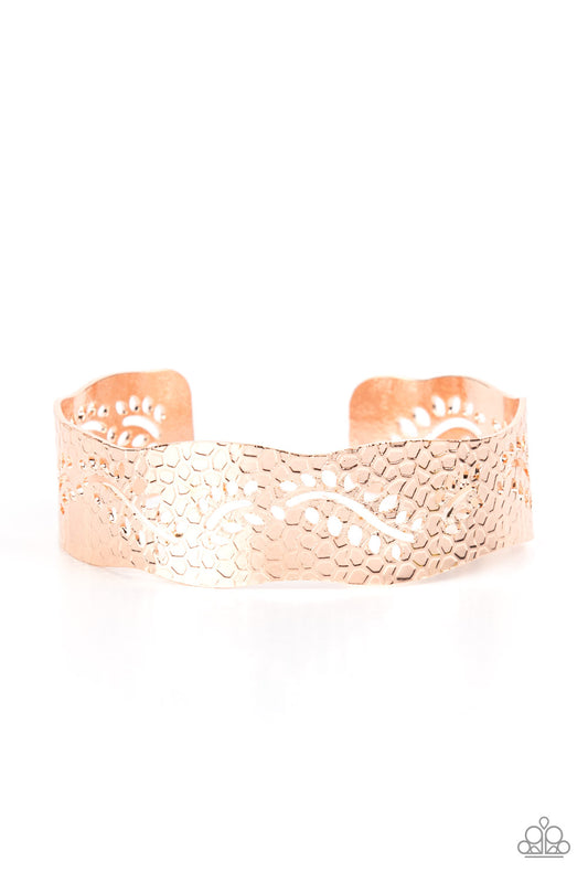 Paparazzi Savanna Oasis Rose Gold Cuff Bracelet - P9BA-GDRS-103XX