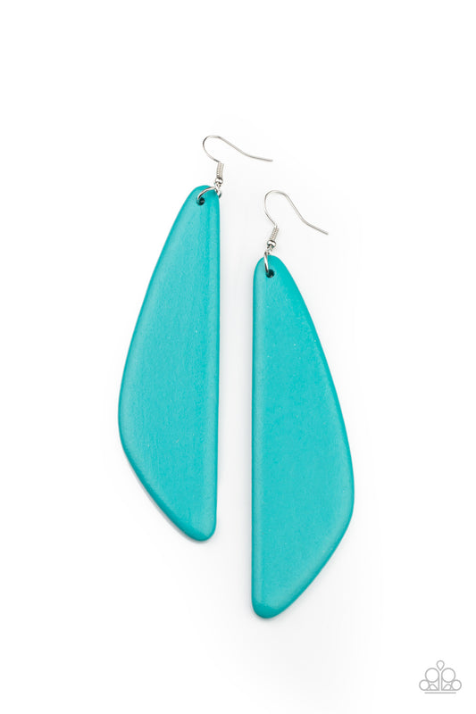 Paparazzi Scuba Dream Blue Fishhook Earrings - P5SE-BLXX-263XX