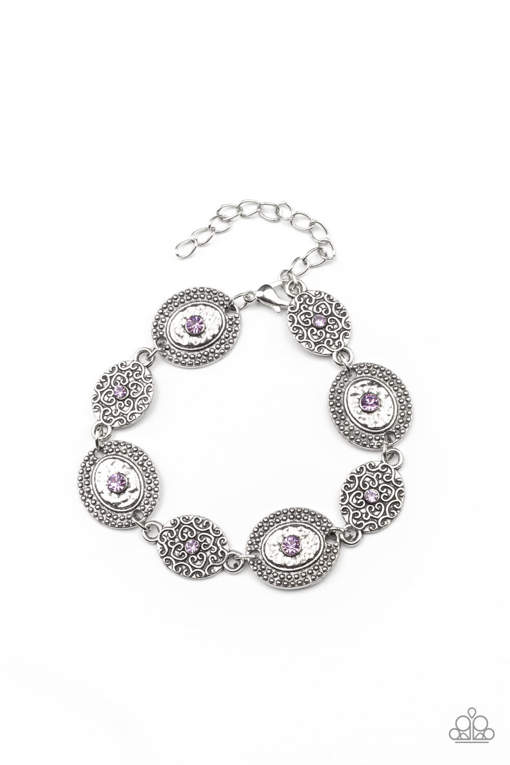 Paparazzi Secret Garden Glamour Purple Clasp Bracelet - P9RE-PRXX-119XX