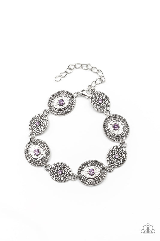 Paparazzi Secret Garden Glamour Purple Clasp Bracelet - P9RE-PRXX-119XX