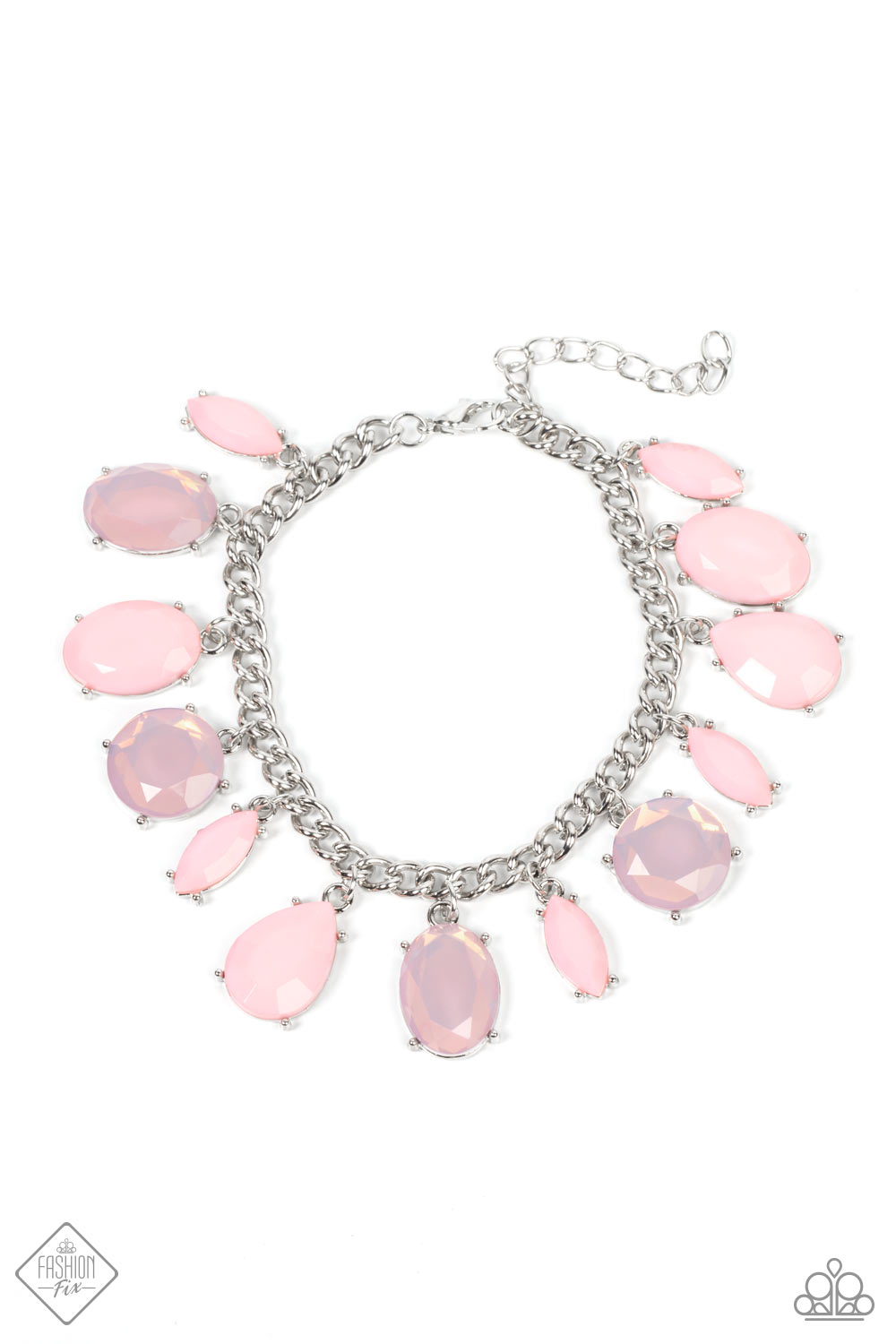 Paparazzi Serendipitous Shimmer Pink Clasp Bracelet - Fashion Fix Glimpses of Malibu February 2022