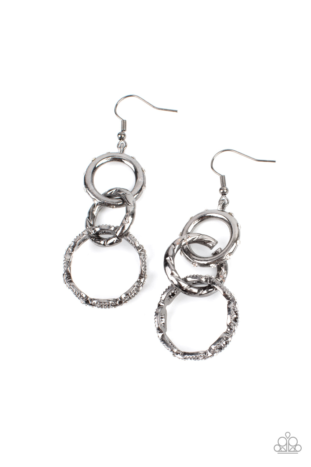 Paparazzi Shameless Shine Black Fishhook Earrings - P5IN-BKXX-062XX