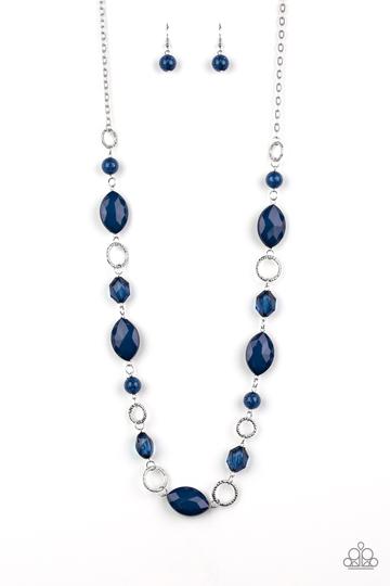 Paparazzi Shimmer Simmer Blue Long Necklace