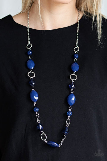 Paparazzi Shimmer Simmer Blue Long Necklace