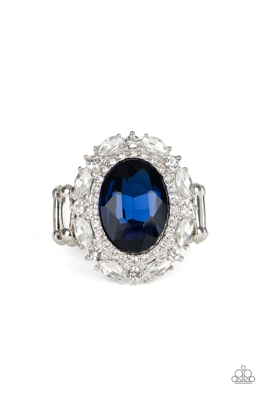 Paparazzi Show Glam Blue Ring - P4RE-BLXX-186XX