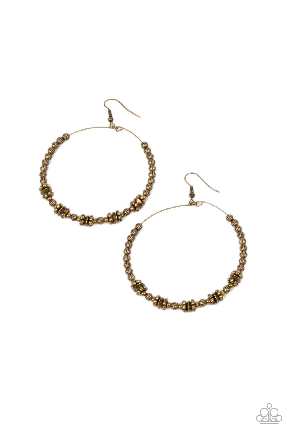 Paparazzi Simple Synchrony Brass Fishhook Earrings - P5BA-BRXX-059XX