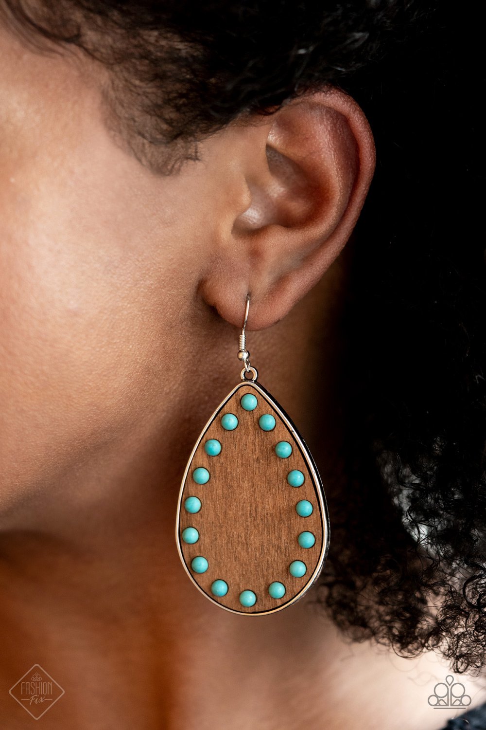 Paparazzi Rustic Refuge Blue Fishhook Earrings - Fashion Fix Simply Santa Fe June 2021