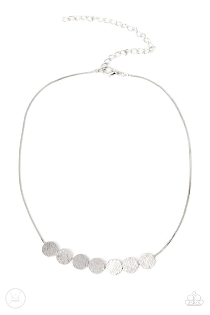 Paparazzi Slimmer Glimmer Silver Choker Necklace - P2CH-SVXX-082XX