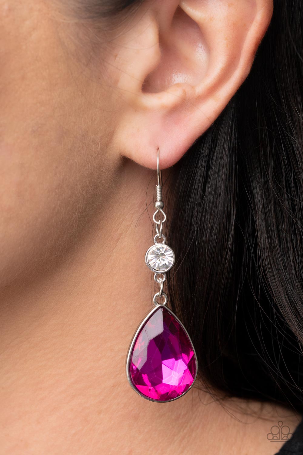 Paparazzi Smile For The Camera Pink Fishhook Earrings - P5RE-PKXX-251XX