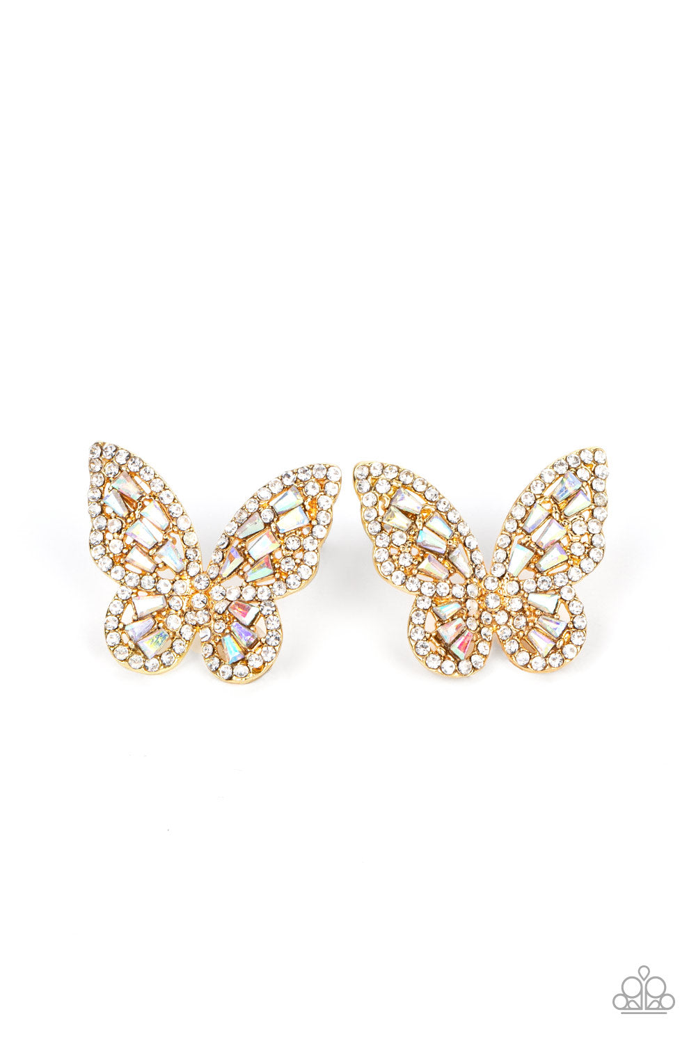 Paparazzi Smooth Like FLUTTER Gold Post Earrings - P5PO-GDXX-217XX