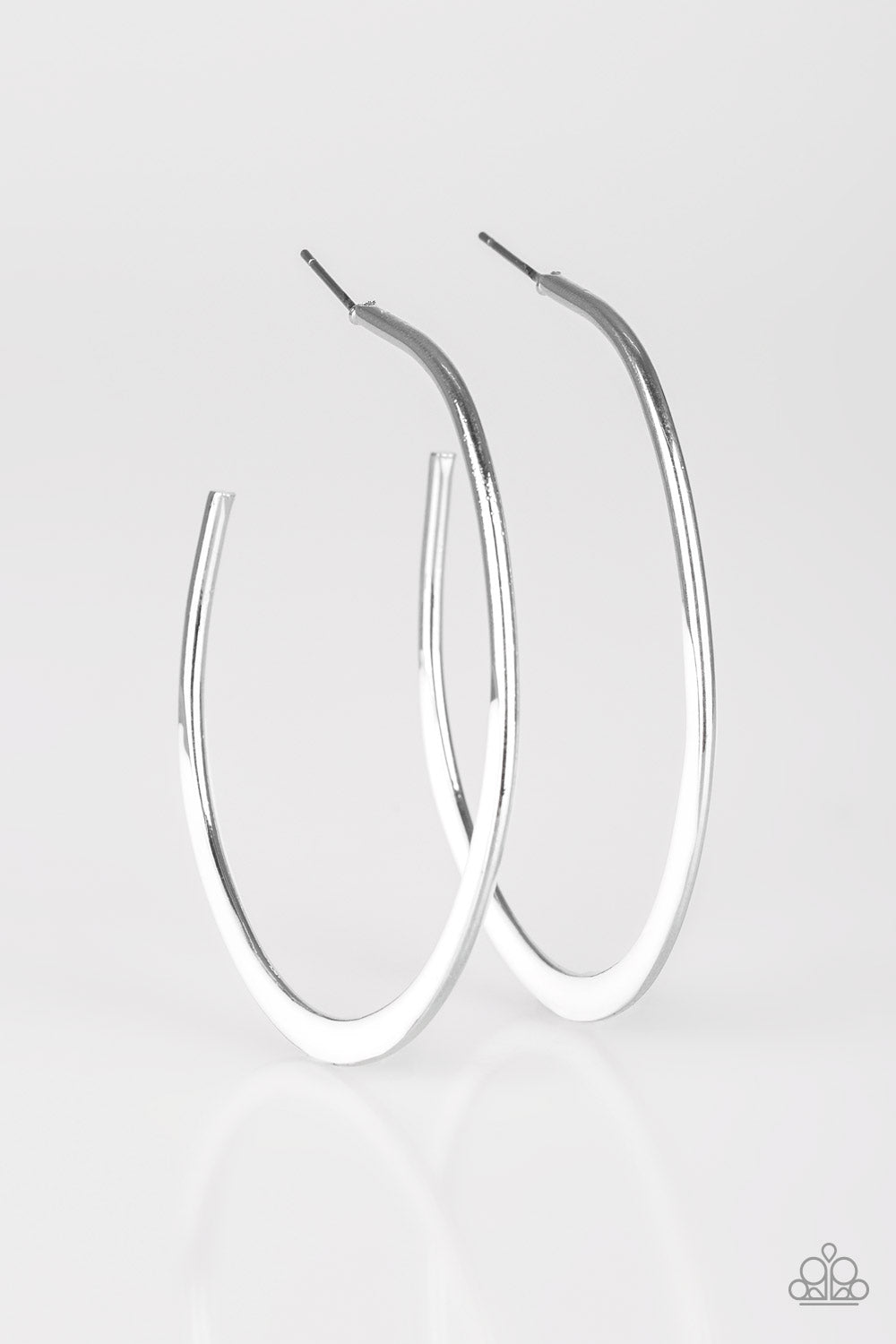 Paparazzi So-Seren-DIP-itous White Post Hoop Earrings