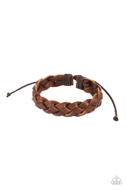 Paparazzi SoCal Summer Brown Sliding Knot Bracelet - P9MN-URBN-006XX