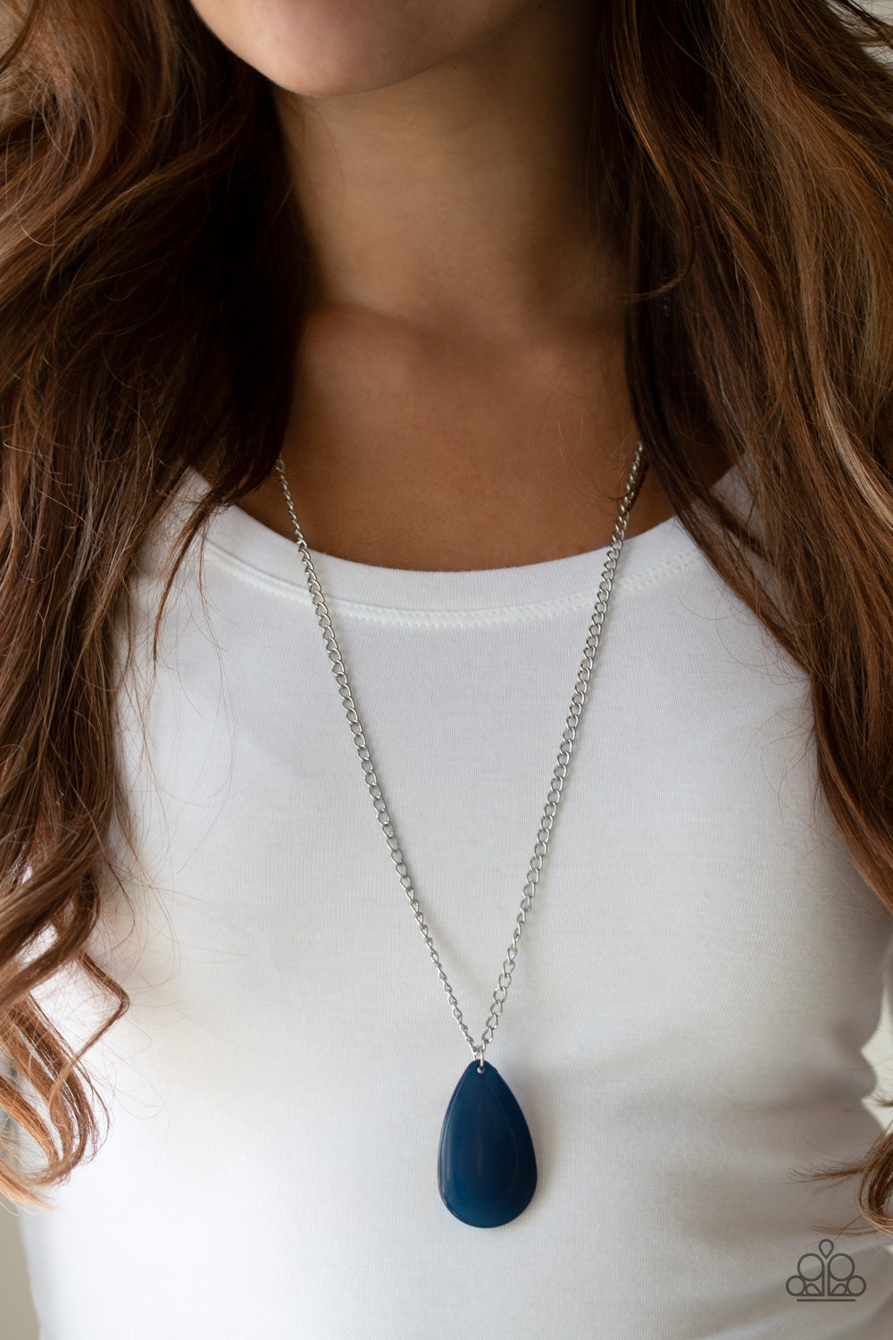 Paparazzi So Pop-YOU-lar Blue Long Necklace - P2SE-BLXX-307XX