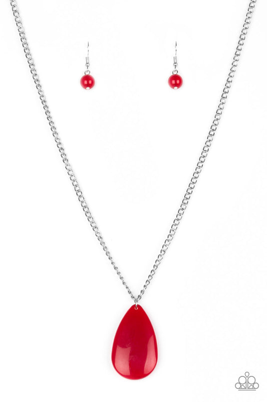 Paparazzi So Pop-YOU-lar Red Long Necklace - P2SE-RDXX-202XX