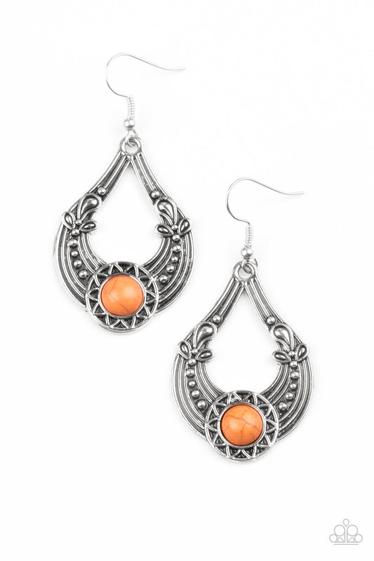 Paparazzi Sol Sonata Orange Fishhook Earrings